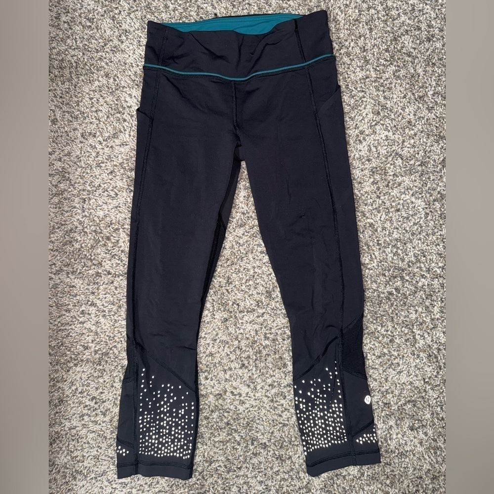 Lululemon Tight Stuff Tight II Black Crop size 6